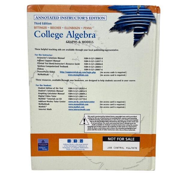 College Algebra Graphs & Models Third Edition Annotated Instructors Edition - Picture 2 of 4